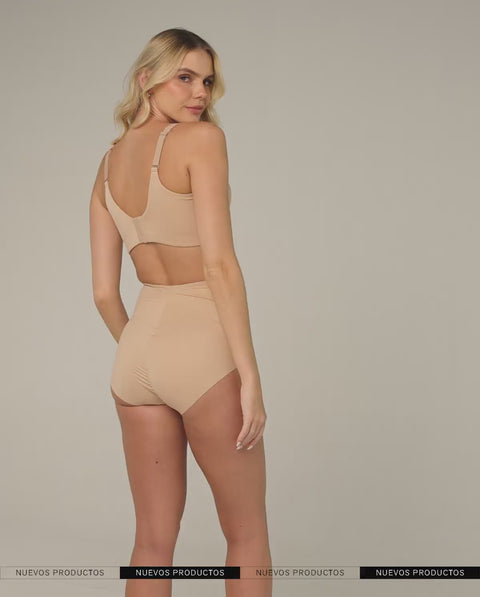 Panty clásico de control fuerte, tiro extra alto#color_801-cafe-medio