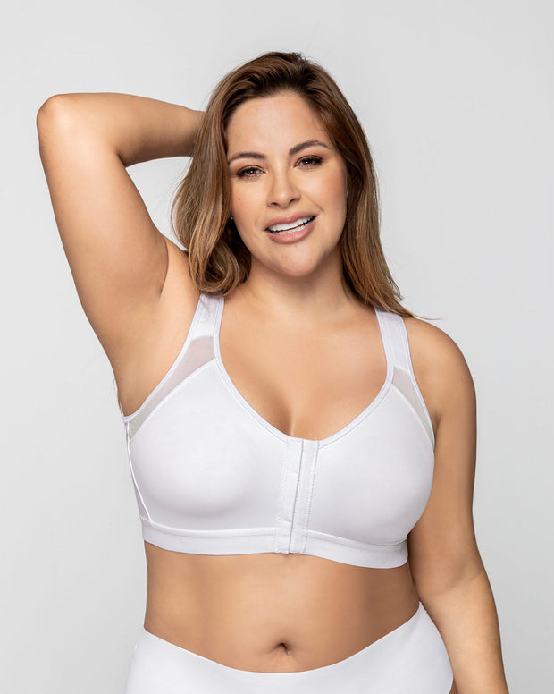Brasier facilitador de postura con control de volumen del busto multi/functional