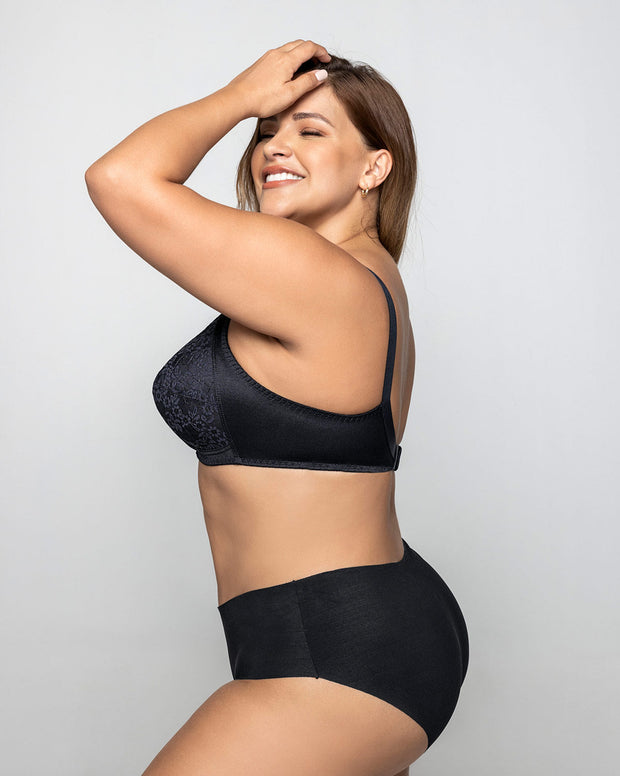 Brasier clásico sin arco con copas en encaje