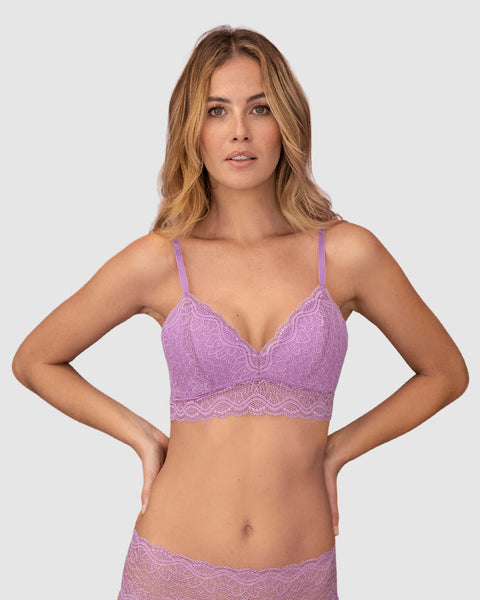 Bralette triangular con base y espalda anchas en encaje#color_412-lila