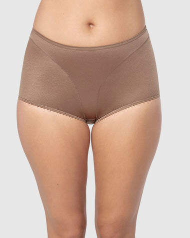 Panty clásico tiro alto de control de abdomen#color_831-brown