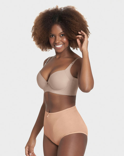Panty clásico tiro alto de control de abdomen#color_878-beige