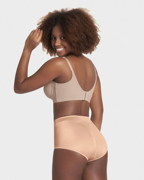 Panty clásico tiro alto de control de abdomen#color_878-beige
