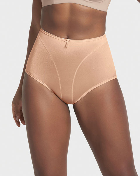 Panty clásico tiro alto de control de abdomen#color_878-beige