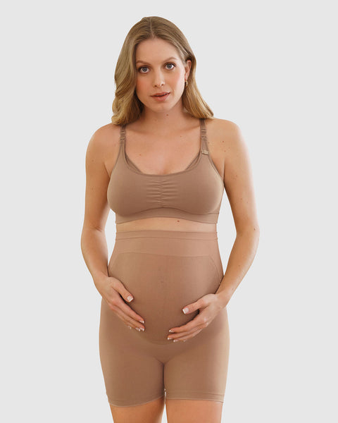 Panty short materno de maximo soporte Leonisa Colombia
