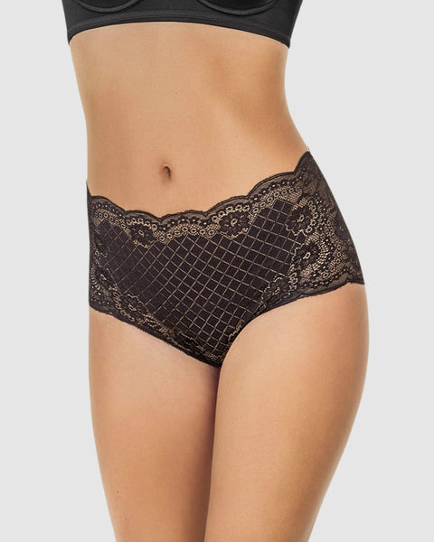 Panty clásico en encaje smartlace#color_700-negro