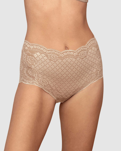 Panty clásico en encaje smartlace#color_802-cafe-claro