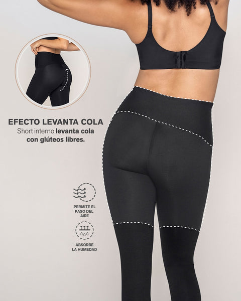 Legging de control con short interno levanta cola Leonisa Colombia