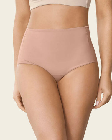 Panty clásico invisible con tela inteligente sin costuras ni elásticos#color_857-cafe