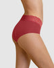 Panty hipster en tela ultraliviana con franja de encaje#color_336-rojo-oscuro