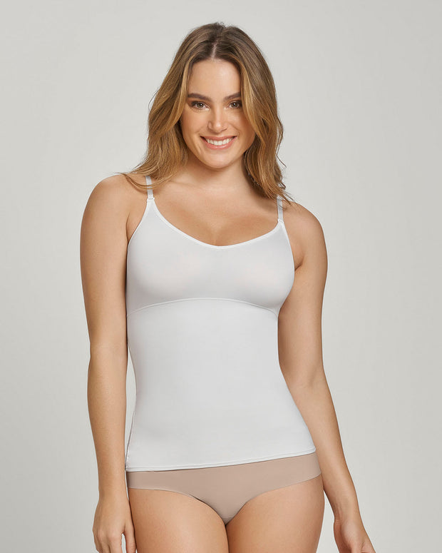 Camiseta de control de abdomen y espalda - una figura moldeada al instante#color_000-blanco