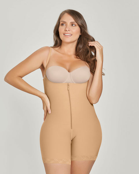 Faja body short con realce de glúteos#color_880-beige