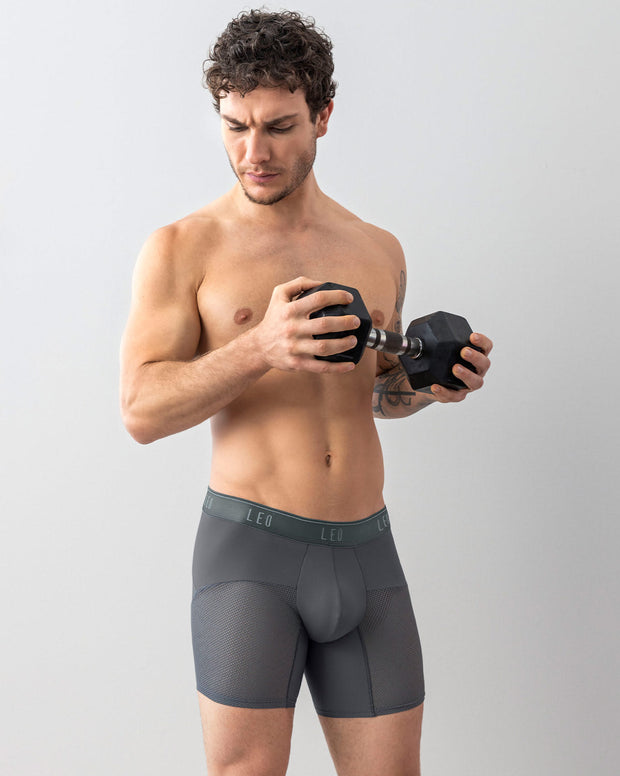 Bóxer medio de secado rápido con mallas transpirables en microfibra