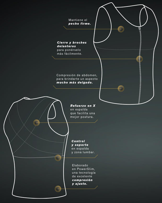 Chaleco masculino de compresión en powerslim