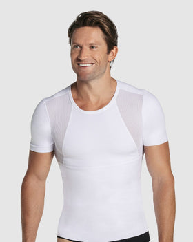 Camiseta ajustada para hombre de compresión suave en microfibra