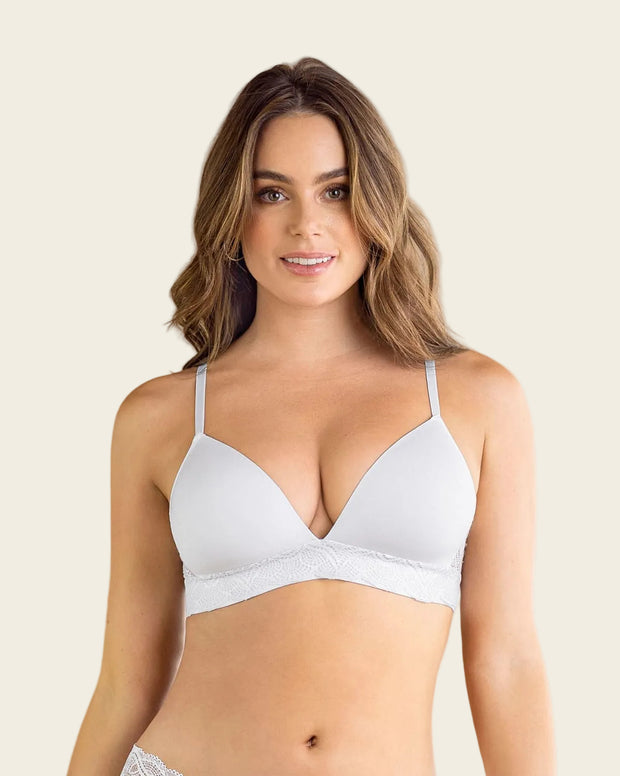 Brasier escote profundo ultra cómodo con encaje en la base y espalda