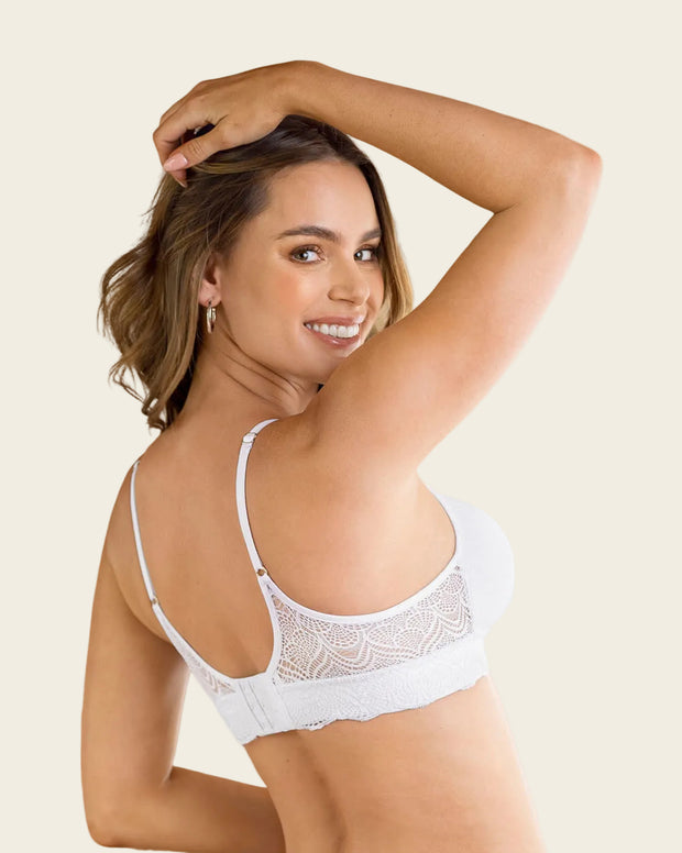 Brasier escote profundo ultra cómodo con encaje en la base y espalda