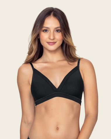 Brasier sin arco pura comodidad con detalles en tul#color_700-negro
