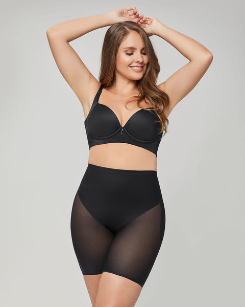 Panty faja tipo short levanta cola y control de abdomen fuerte#color_700-negro