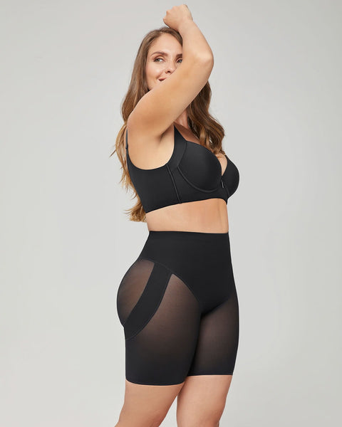 Panty faja tipo short levanta cola y control de abdomen fuerte#color_700-negro