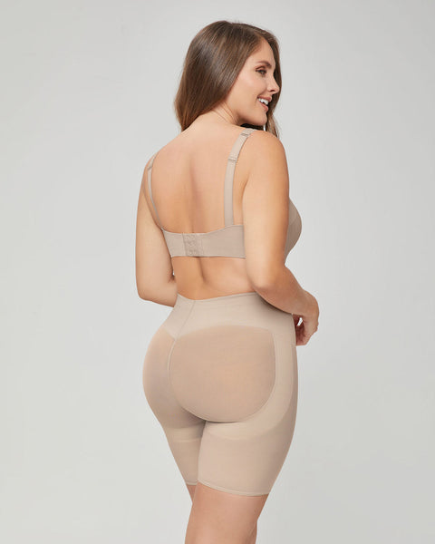 Panty faja tipo short levanta cola y control de abdomen fuerte#color_802-cafe-claro