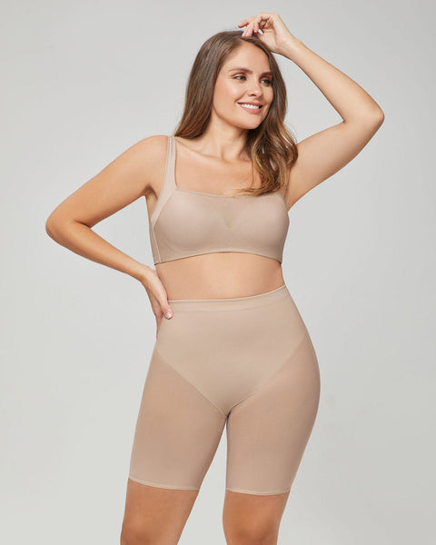 Panty faja tipo short levanta cola y control de abdomen fuerte#color_802-cafe-claro