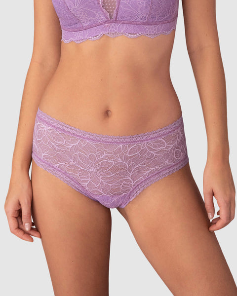 Panty cachetero en encaje floral#color_412-lila