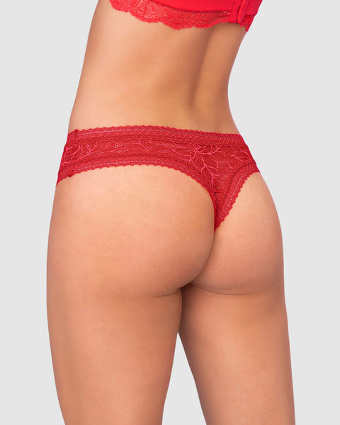 Panty brasilera en encaje floral#color_340-rojo