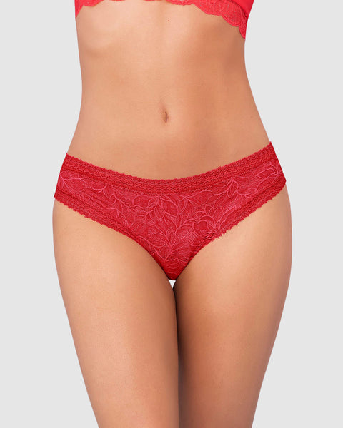 Panty brasilera en encaje floral#color_340-rojo
