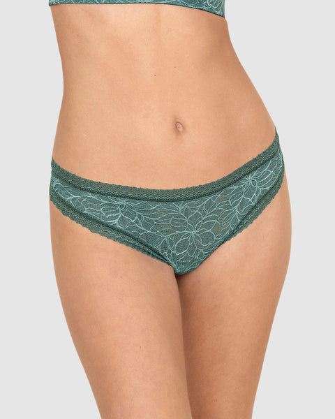 Panty brasilera en encaje floral#color_613-esmeralda