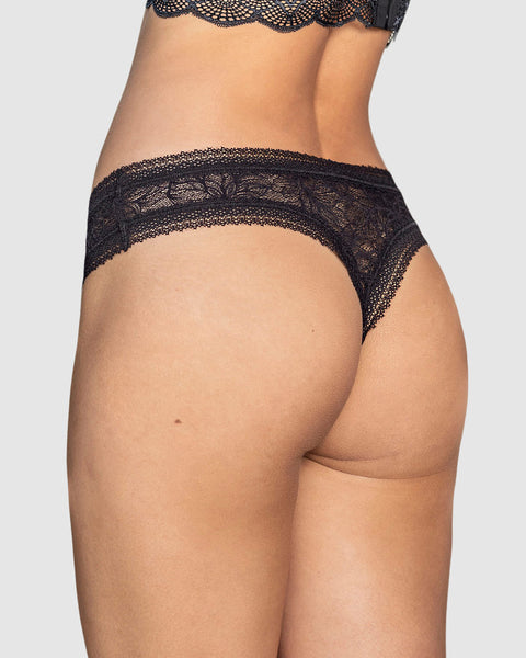 Panty brasilera en encaje floral#color_700-negro