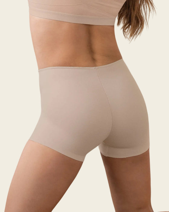 Panty tipo bóxer efecto invisible en piernas#color_802-cafe-claro