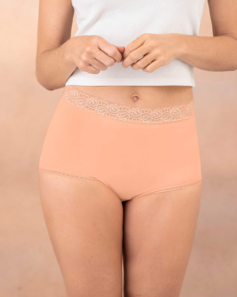 Paquete x 3 panties clásicos con toques de encaje#color_s20-mandarina-gris-verdoso-cafe-claro