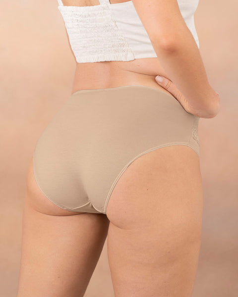 Paquete x 3 panties tipo bikini clásicos y confortables#color_s25-mandarina-gris-verdoso-cafe-claro