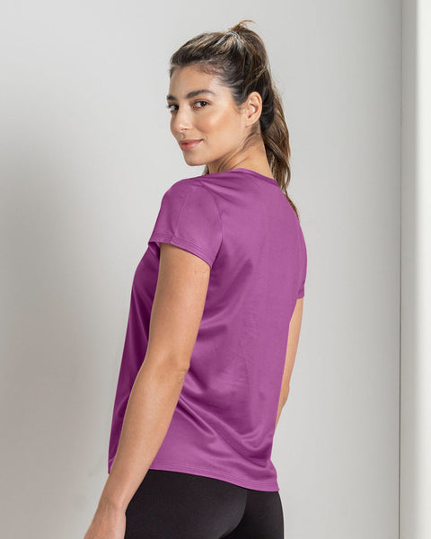 Camiseta deportiva de secado rápido y silueta semiajustada#color_337-morado