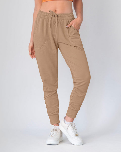 Jogger deportivo de silueta amplia con bolsillos#color_852-cafe