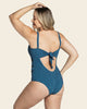 Vestido de baño tecnología control suave de abdomen con tela con textura#color_522-azul-medio