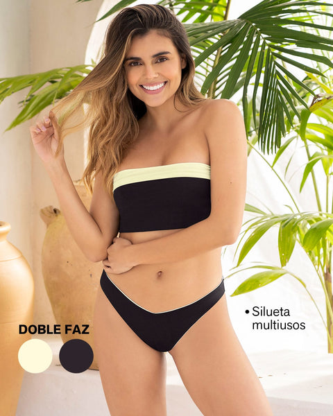 Bikini doble faz con top multiusos#color_700-negro-marfil