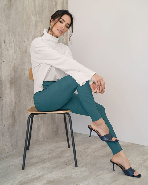 Legging levanta cola que moldea los glúteos y afina el abdomen y la cintura#color_a36-verde