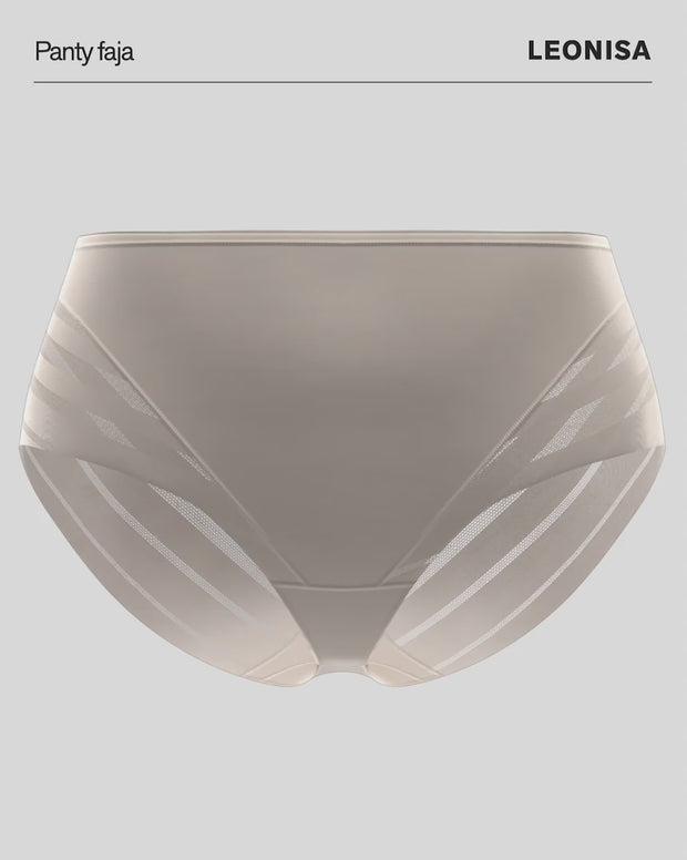 Panty faja clásico con control moderado de abdomen y bandas en tul