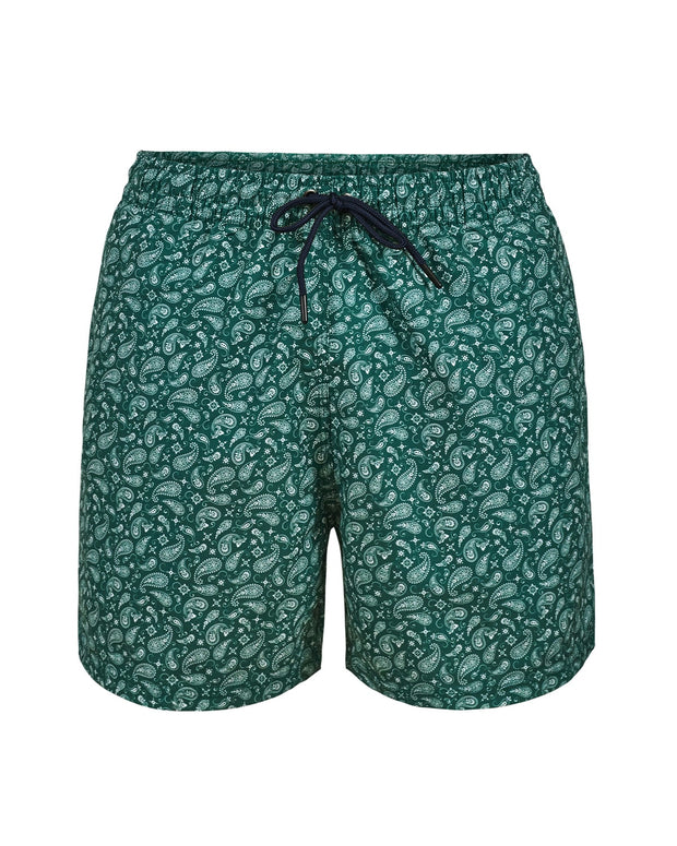 Pantaloneta de baño con malla interna y cintura ajustable#color_060-estampado-arabescos