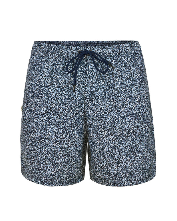 Pantaloneta de baño con malla interna y cintura ajustable#color_536-estampado-flores-miniprint