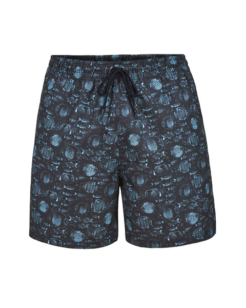 Pantaloneta de baño masculina con práctico bolsillo al lado derecho#color_059-estampado-peces