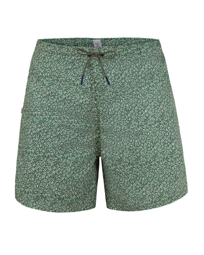 Pantaloneta de baño masculina con práctico bolsillo al lado derecho#color_651-estampado-verde