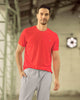 Camiseta deportiva masculina semiajustada de secado rápido#color_273-naranja