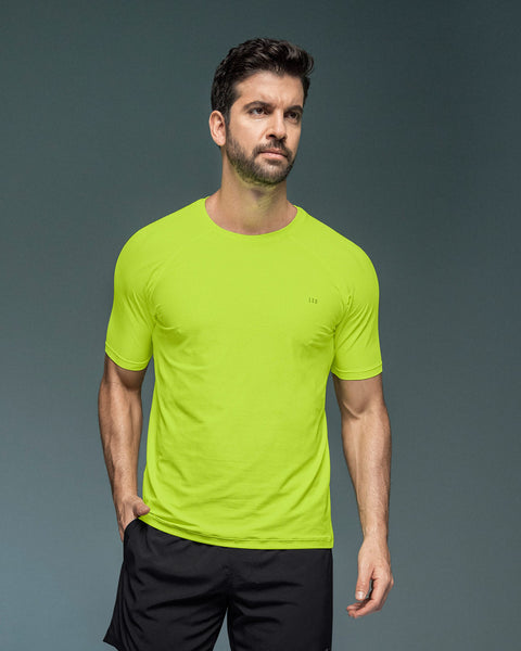 Camiseta deportiva con tela texturizada y transpirable#color_622-amarillo-neon