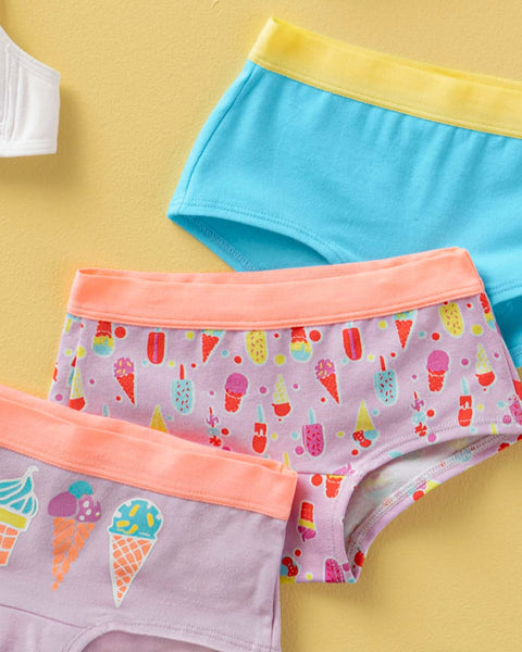 Paquete x 3 panties tipo hipster en algodón suave para niña#color_s35-lila-estampado-paletas-celeste-paletas