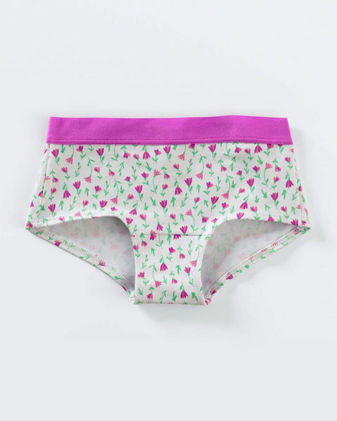 Paquete x 3 panties tipo hipster en algodón suave para niña#color_s42-flores-cuadros-azul-claro