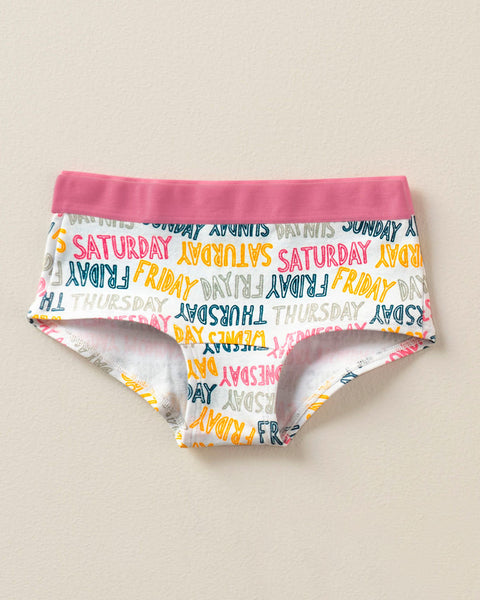 Paquete x 5 panties tipo hipster en algodón suave para niña#color_s21-rosado-viernes-rayas-estampado-funday