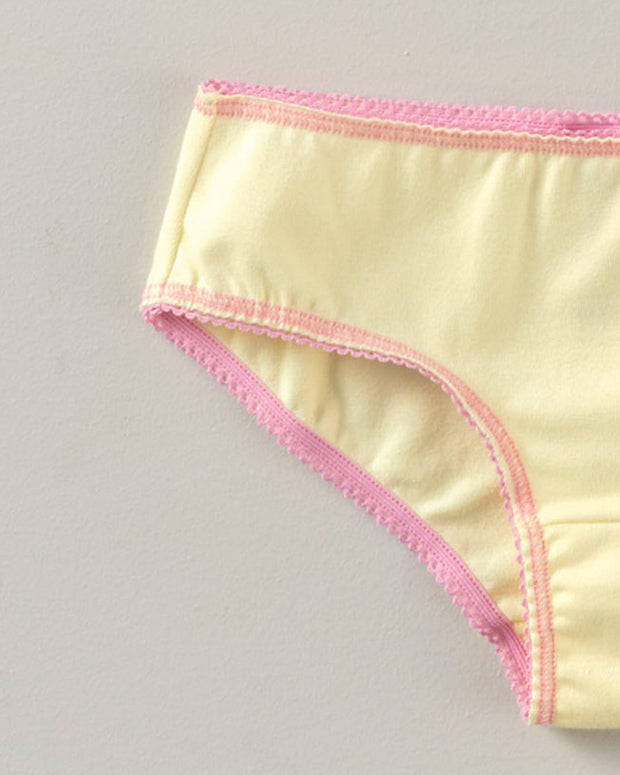 Paquete x 3 panties clásicos en algodón suave para niña#color_s23-flores-pinas-marfil